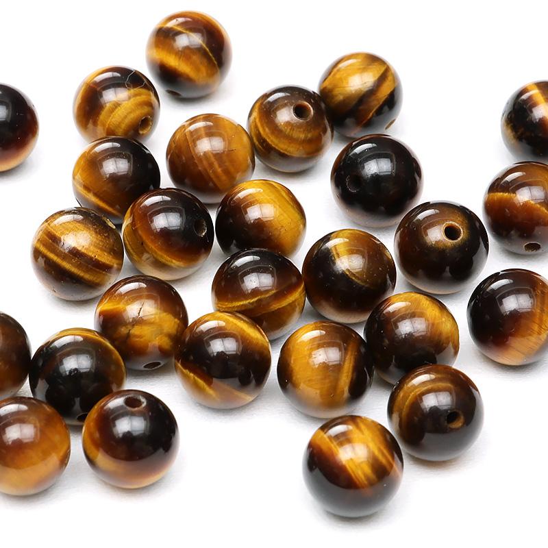 粒販売 イエロータイガーアイ 丸玉 8mm【6粒販売】 / X374 TG8M