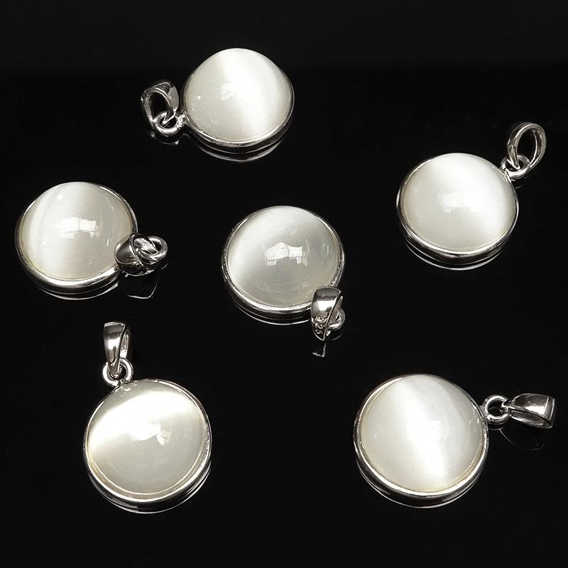 セレナイト ペンダントトップ 12mm［ロジウム］【1コ販売】 / 60-10