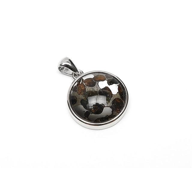 ケニア産 パラサイト セリコ隕石 ペンダントトップ 18mm No.673【1点
