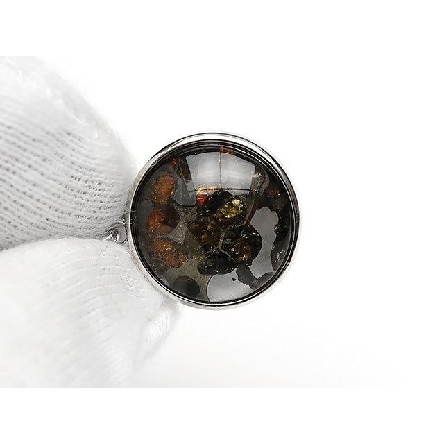 ケニア産 パラサイト セリコ隕石 ペンダントトップ 18mm No.673【1点