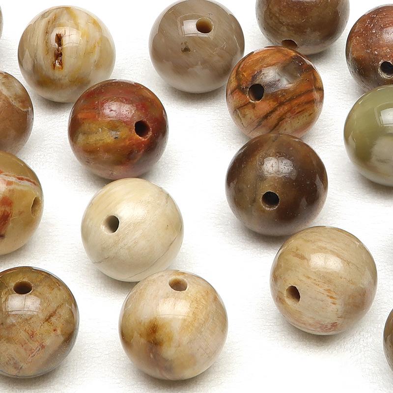 粒販売 ペトリファイドウッド 丸玉 8mm【10粒販売】 / X314 PF8M