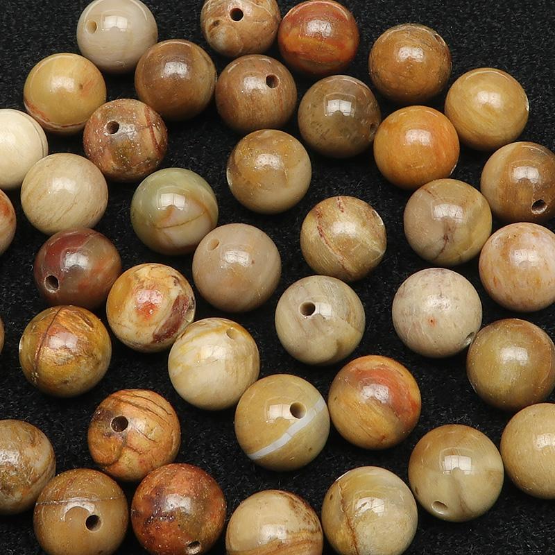 粒販売 ペトリファイドウッド 丸玉 8mm【10粒販売】 / X314 PF8M