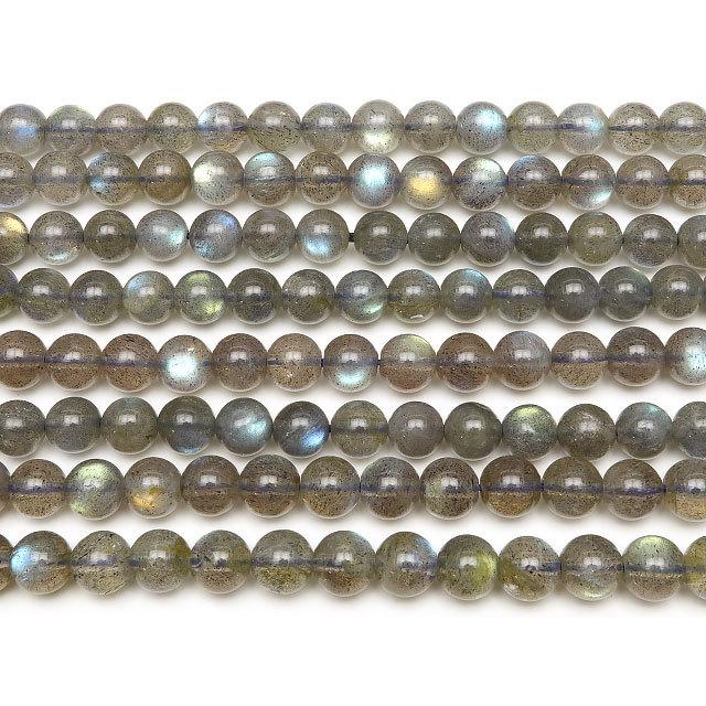 ラブラドライト 丸玉 6mm No.7【1連販売】 / 3-1 LB6N7 : 天然石専門店