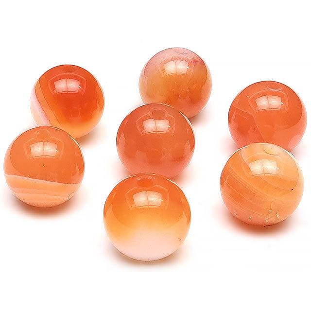 天然石オレンジカルセドニームーンシェイプチャーム