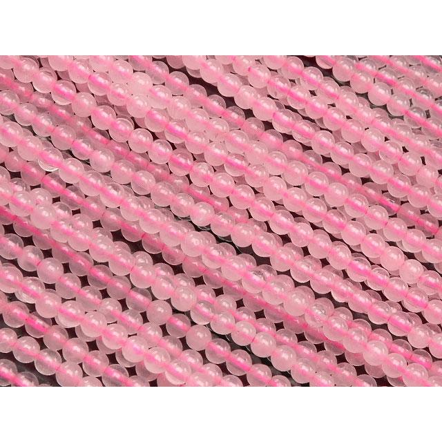 ローズクォーツ 丸玉 2mm【1連販売】 / 7-15 RQ2M : 天然石専門店