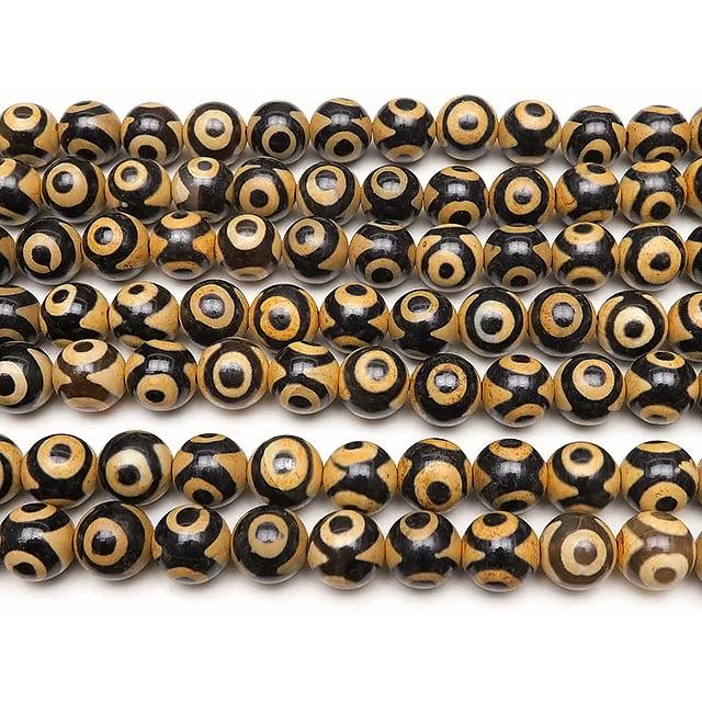 三眼天珠 丸玉 10mm No.2【1連販売】 / 4-13 AG10M-X : 天然石専門店