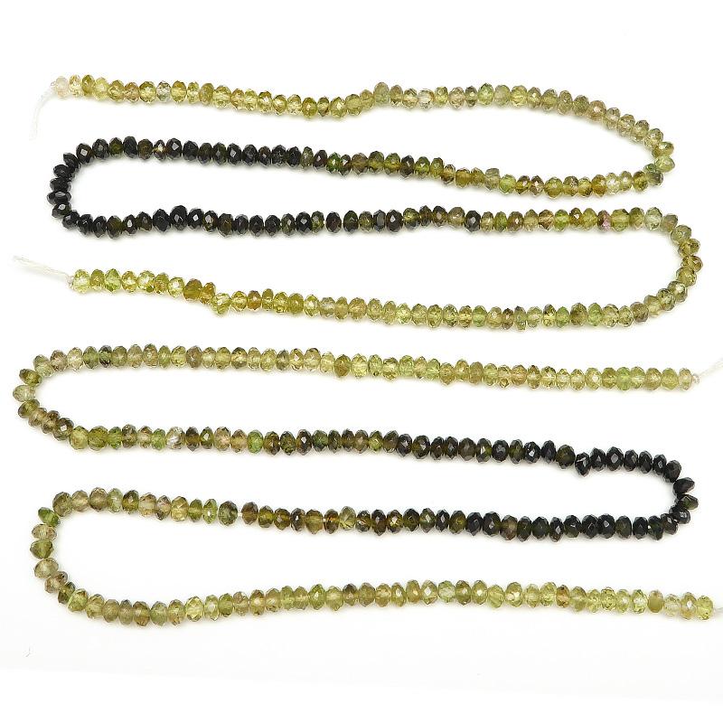 グリーントルマリン（バーデライト） ボタンカット 3mm【1連販売】 / 8
