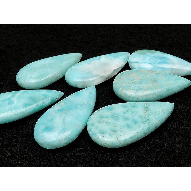 ☆天然石☆ ラリマー　ペア原石 粒販売 ラリマー ペアシェイプ 36〜38mm 1粒販売 / T001 LM38PS