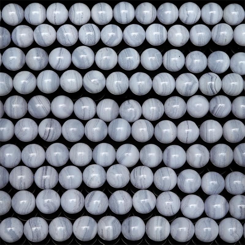 ブルーレースカルセドニー 丸玉 8mm【1連販売】 / 2-10 BC8M-X 