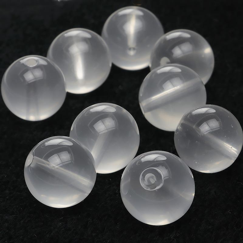 粒販売 ブラジル産 ミルキークォーツ 丸玉 12mm【6粒販売】 / T008