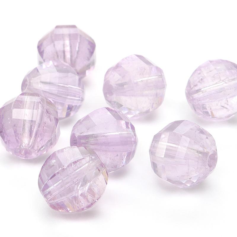 粒販売 ブラジル産 アメジスト ミラーボール 面カット 10mm