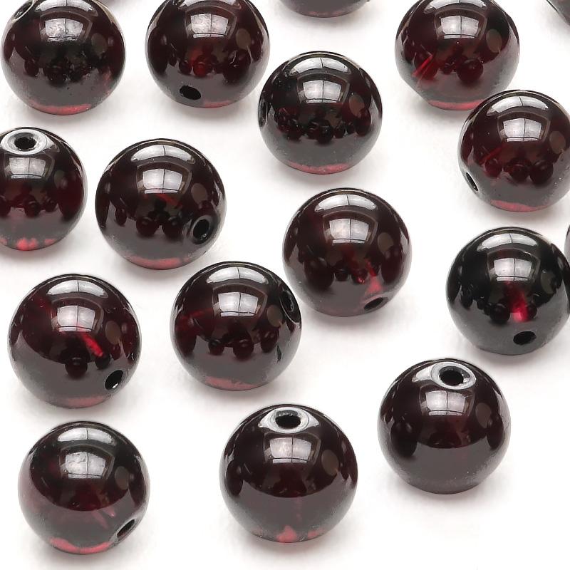 粒販売 モザンビーク産 ガーネット 丸玉 6mm【4粒販売】 / X374 GN6M