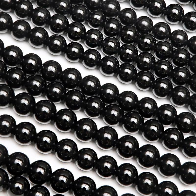ブラックトルマリン 丸玉 4mm【1連販売】 / 6-12 TR4M : 天然石専門店