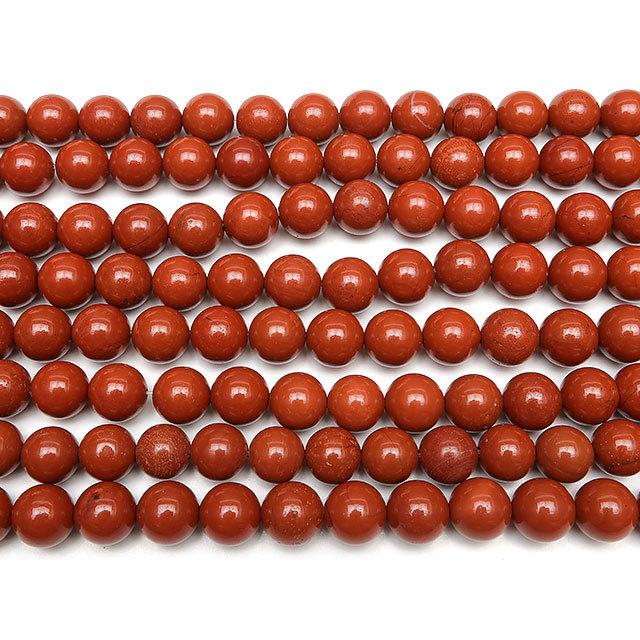 レッドジャスパー 丸玉 8mm【1連販売】 / 2-8 JARD8 : 天然石専門店
