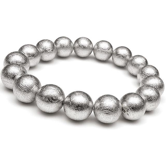 【鑑別書付き】ムオニナルスタ隕石 メテオライト 丸玉ブレス 12mm No.2【1点もの】 / 60-44 MEME12BS2 レディースアクセサリー