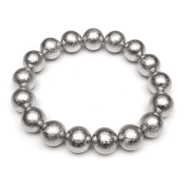 【鑑別書付き】ムオニナルスタ隕石 メテオライト 丸玉ブレス 12mm No.2【1点もの】 / 60-44 MEME12BS2 レディースアクセサリー