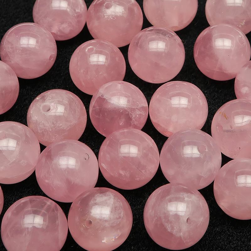 粒販売 マダガスカル産 ディープローズクォーツ 丸玉 12mm【2粒販売