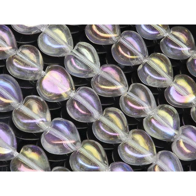 レインボーオーラ ハート 8mm【1連販売】 / 9-113 ORRB8HT : 天然石