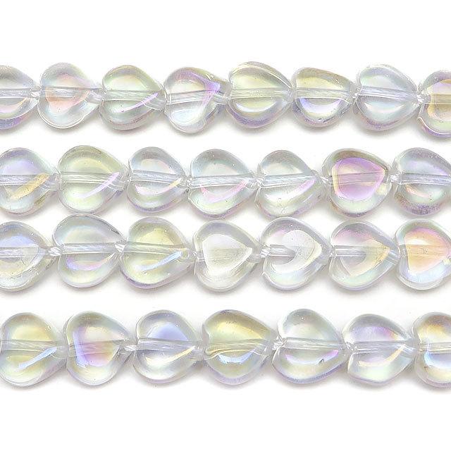 レインボーオーラ ハート 8mm【1連販売】 / 9-113 ORRB8HT : 天然石