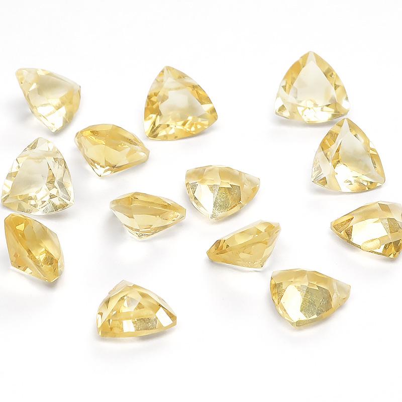 粒販売 ブラジル産 シトリン トリリアントファセットカット 6mm【4粒