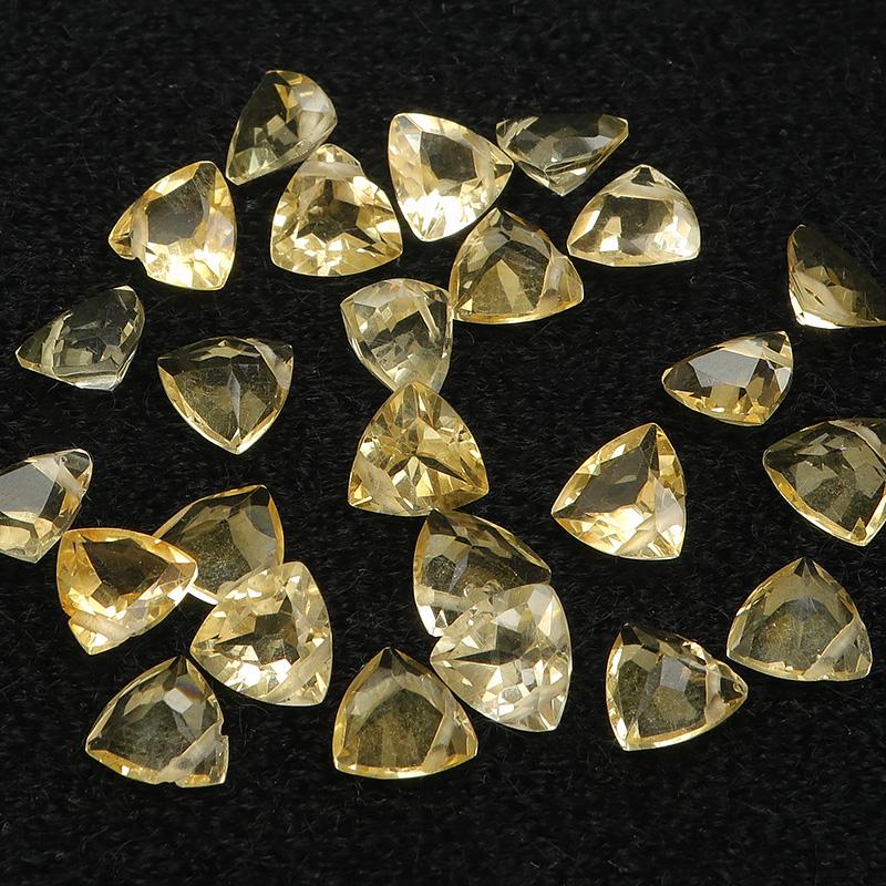 粒販売 ブラジル産 シトリン トリリアントファセットカット 6mm【4粒