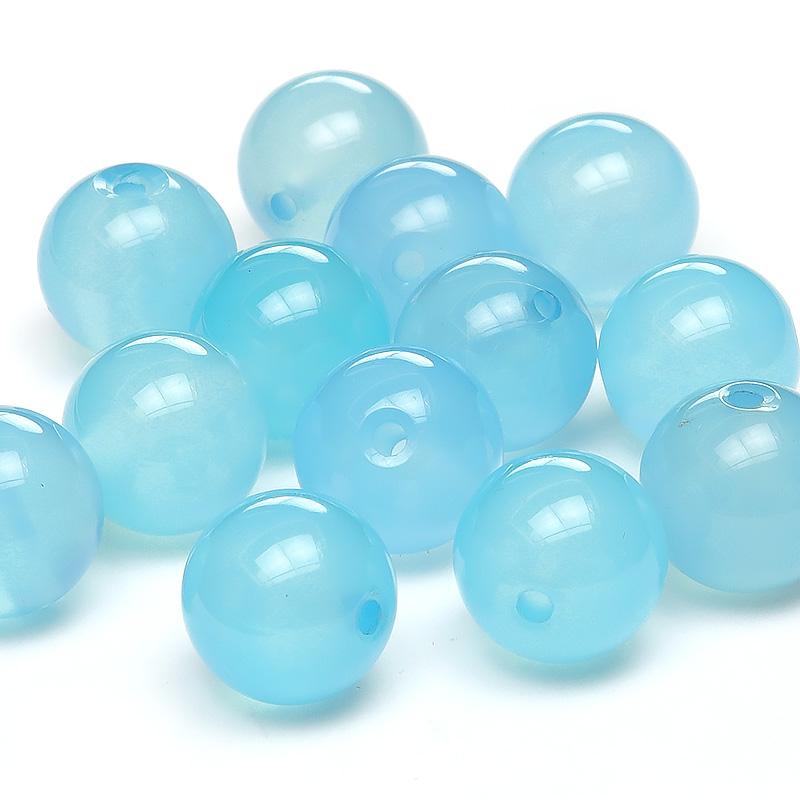 粒販売 シーブルーカルセドニー 丸玉 10mm【3粒販売】 / T178 KA10M
