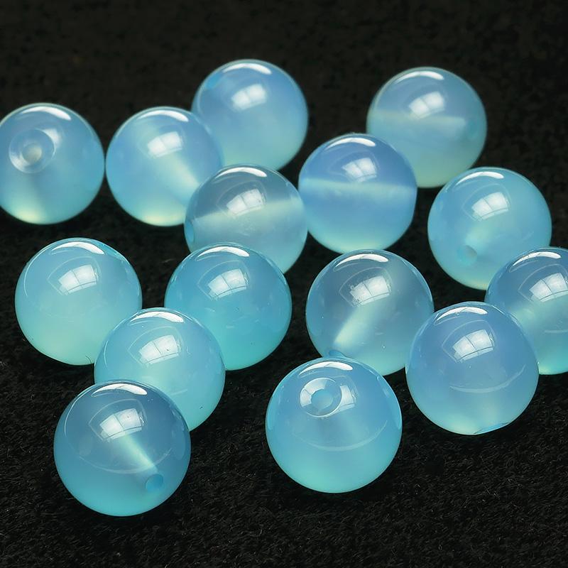 粒販売 シーブルーカルセドニー 丸玉 10mm【3粒販売】 / T178 KA10M