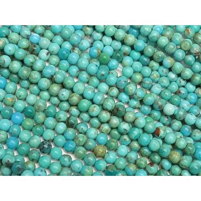ターコイズ 丸玉 3mm【1連販売】 / 7-11 TQ3M-X : 天然石専門店