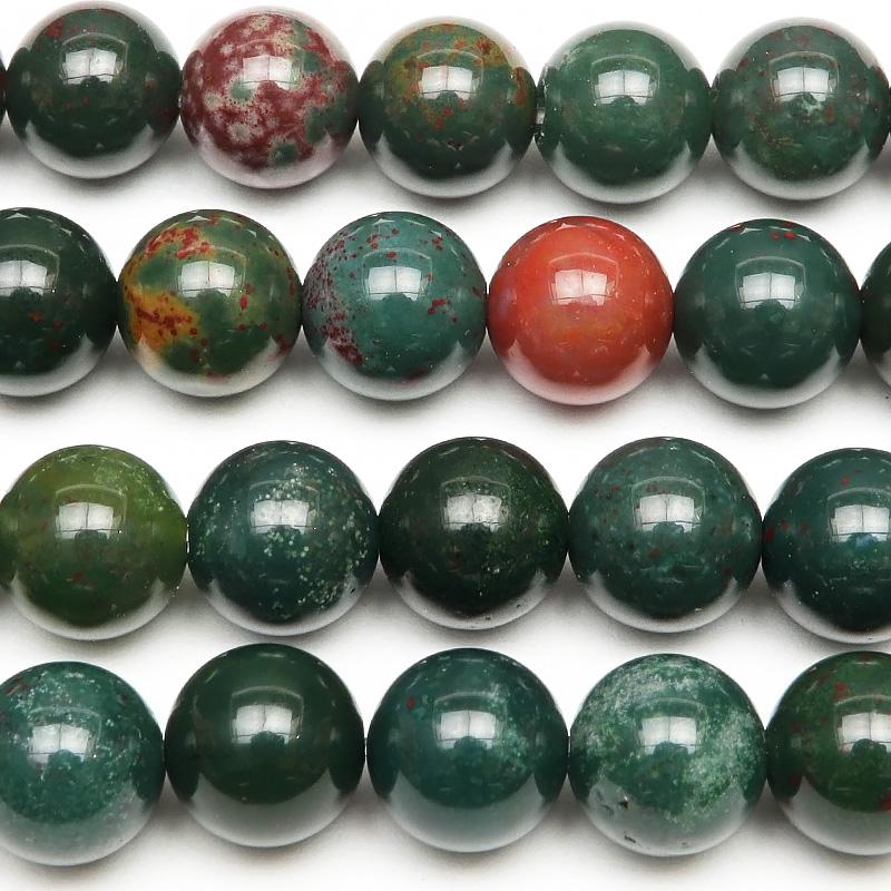 ブラッドストーン 丸玉 6mm【1連販売】 / 3-37 BS6M-X : 天然石専門店 