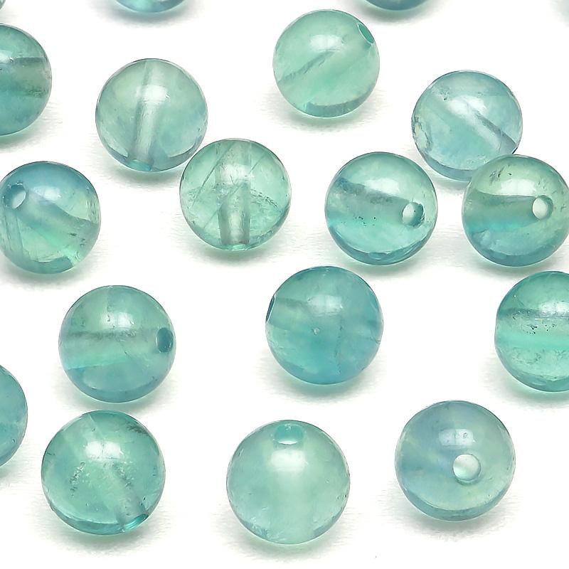 粒販売 ブルーフローライト 丸玉 6mm【8粒販売】 / T187 FR6M : 天然石