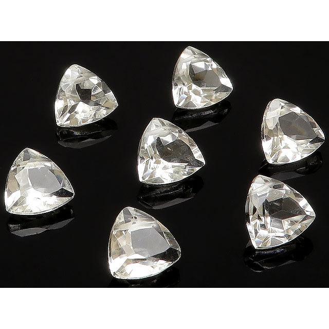 粒販売 天然水晶 クリスタルクォーツ トリリアントファセット