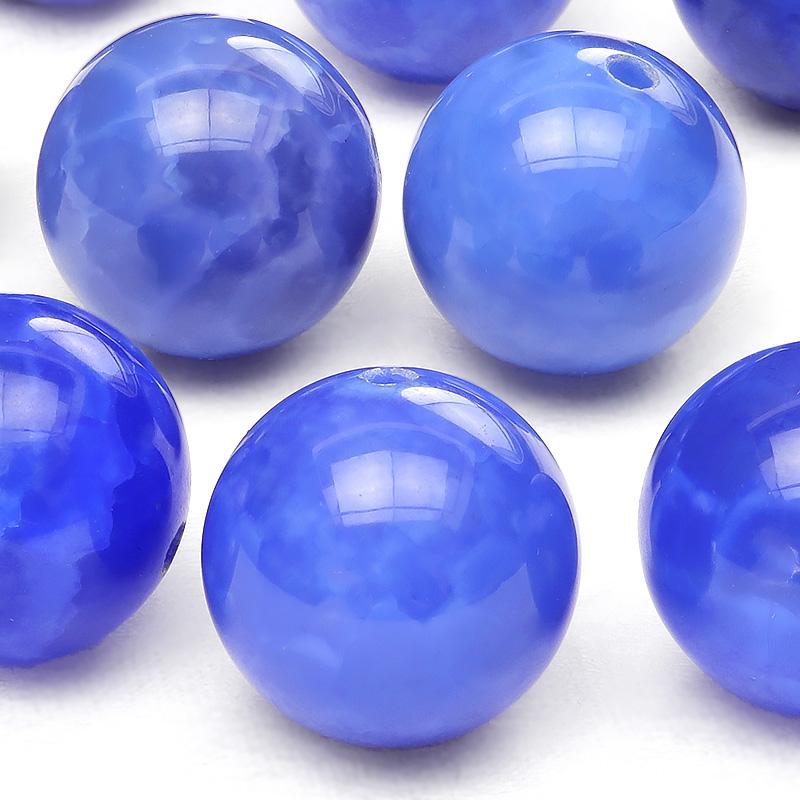 粒販売 ブルーファイアーアゲート 丸玉 14mm【4粒販売】 / T188 AG14M