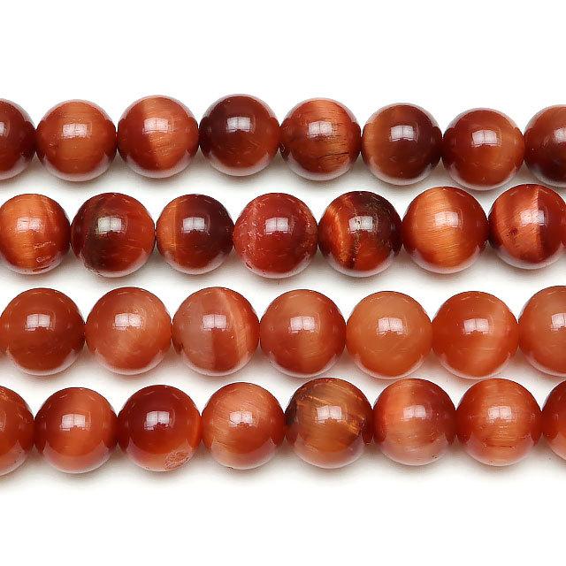 オレンジタイガーアイ 丸玉 8mm【1連販売】 / 2-24 TGOR8 : 天然石専門 
