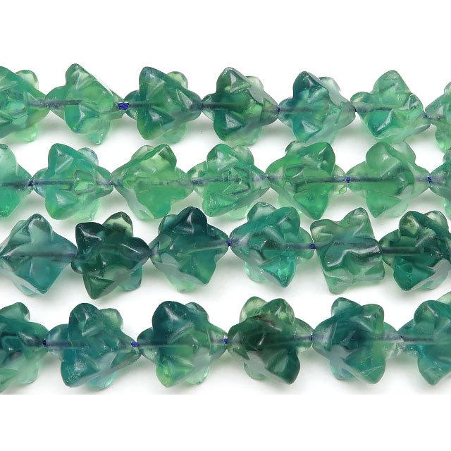 グリーンフローライト スターキューブ 10mm【1連販売】 / 9-98