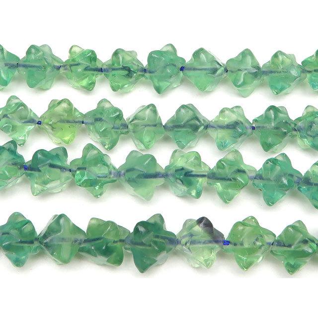 グリーンフローライト スターキューブ 6mm【1連販売】 / 9-114 FRFR6CB