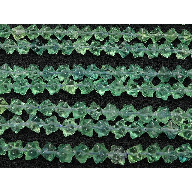 グリーンフローライト スターキューブ 6mm【1連販売】 / 9-114 FRFR6CB