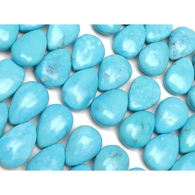 アリゾナ産 スリーピングビューティーターコイズ ペアシェイプ 10〜14mm No.2【1連販売】 / 9-64 TQSL-PS2