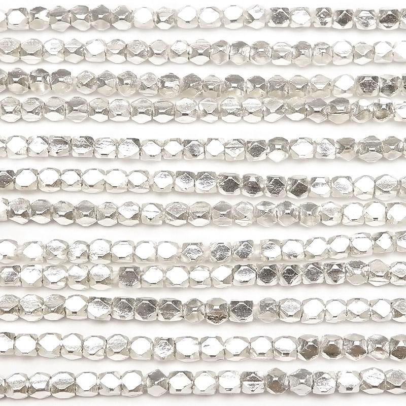 カレンシルバー キューブカット 2mm【1連販売】 / KLN-79CB-X : 天然石