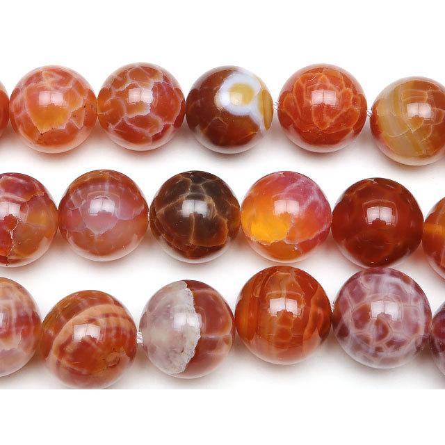 ファイアーアゲート 丸玉 12mm【1連販売】 / 5-3 AGFI12 : 天然石専門