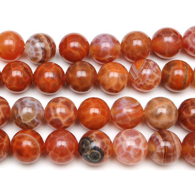 ファイアーアゲート 丸玉 8mm【1連販売】 / 2-27 AGFI8 : 天然石専門店