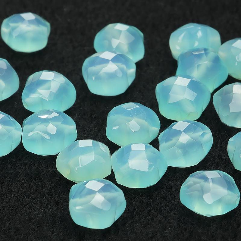 粒販売 シーブルーカルセドニー スターカット 8mm【2粒販売】 / T199