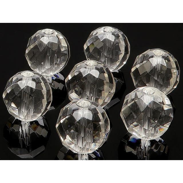 粒販売 天然水晶 クリスタルクォーツ 72面ツイストカット 丸玉 12mm 8 