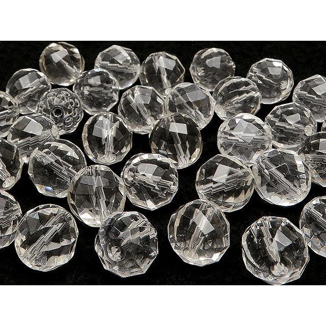 粒販売 天然水晶 クリスタルクォーツ 72面ツイストカット 丸玉 12mm 8