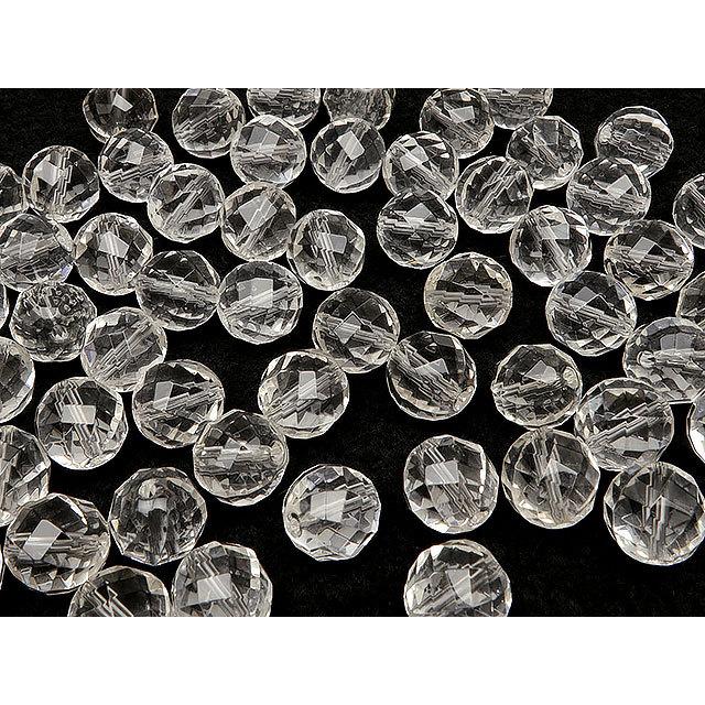 粒販売 天然水晶 クリスタルクォーツ 72面ツイストカット 丸玉 12mm 8
