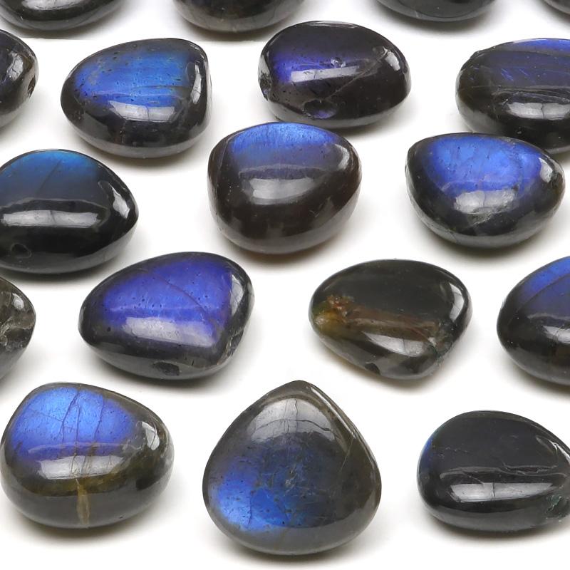 粒販売 マダガスカル産 ブラックラブラドライト マロン 8〜9mm【3粒