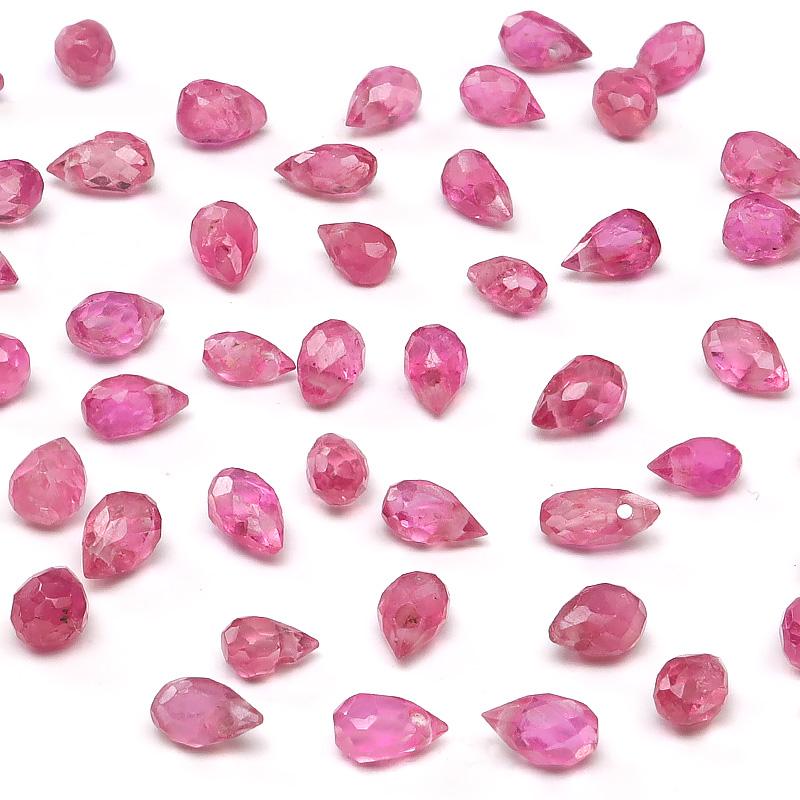 粒販売 マダガスカル産 ピンクサファイア ドロップカット 3〜4mm【4粒