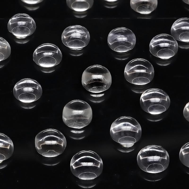 ブラジル産 天然水晶 クリスタルクォーツ コイン カボション 5mm【10コ