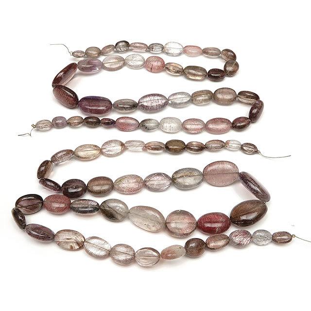 エレスチャルクォーツ スーパーセブン オーバルナゲット 8〜21mm【1連販売】 / 9-55 QQEQ-NG