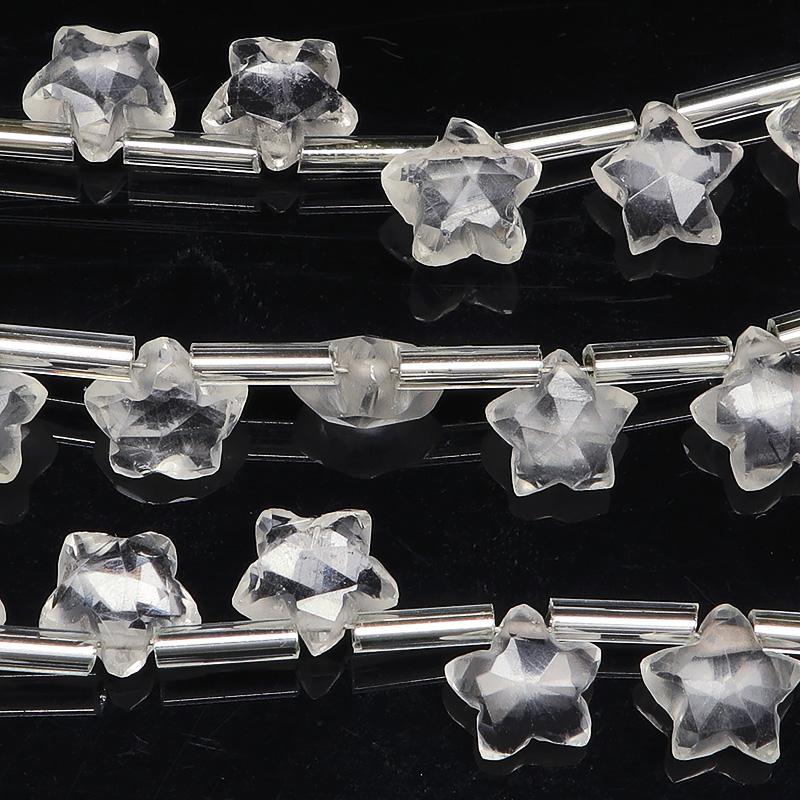 天然水晶 クリスタルクォーツ スターカット 8mm【1連販売】 / 9-71
