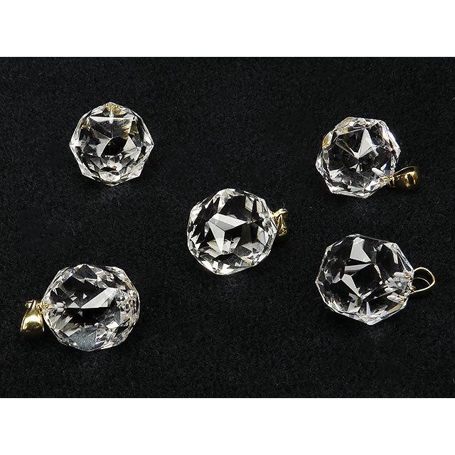 天然水晶 クリスタルクォーツ スターカット ペンダントトップ 16mm